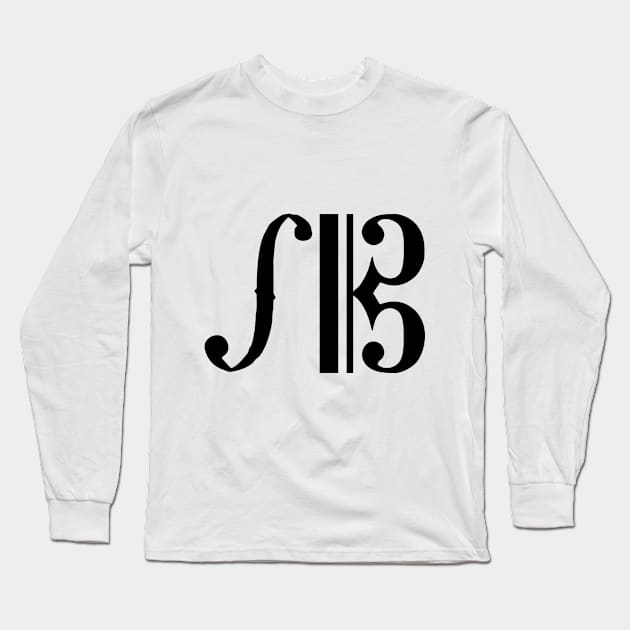 C clef and F (black) Long Sleeve T-Shirt by Oniryah